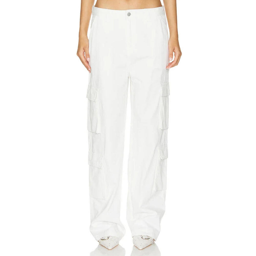 Superdown Gisele Cargo Pants white  High Rise Pockets Twill Sz XS NWT $88msrp
